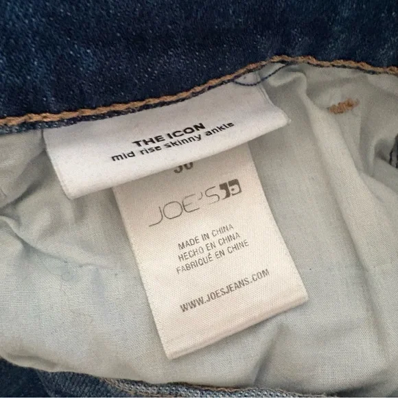 Joe’s Jeans The Icon Mid Rise Skinny Ankle - 30 - Picture 4 of 5